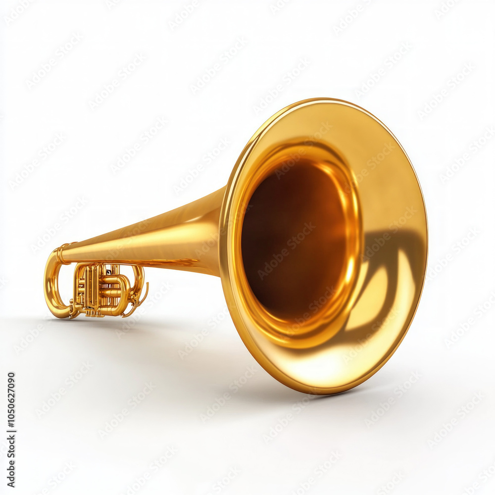 Naklejka premium Horn Instrument Isolated