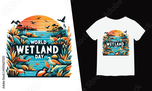 World Wetland Day T-shirt Vector Design