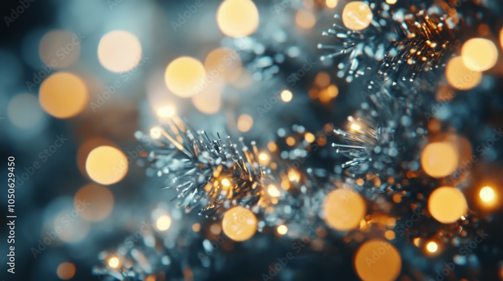 Twinkling Lights on Snowy Evergreen Trees Twinkling Lights on Snowy Evergreen Trees