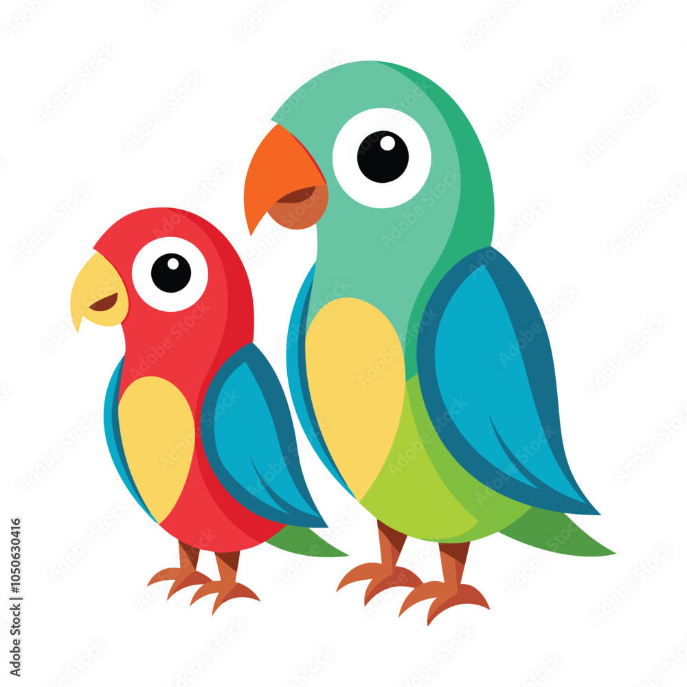 Fototapeta premium vector colorful tiny parrot