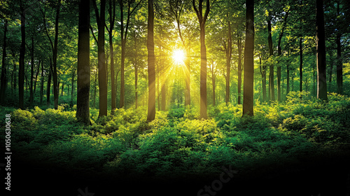 Serene Woodland Scene Featu...