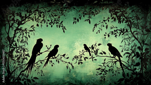 Wallpaper Depicting Silhoue...