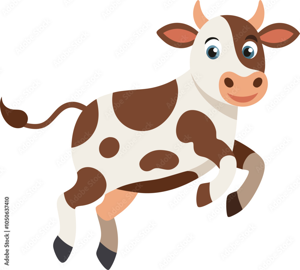 cow jumping silhouette vector on white background cow jumping silhouette vector on white background