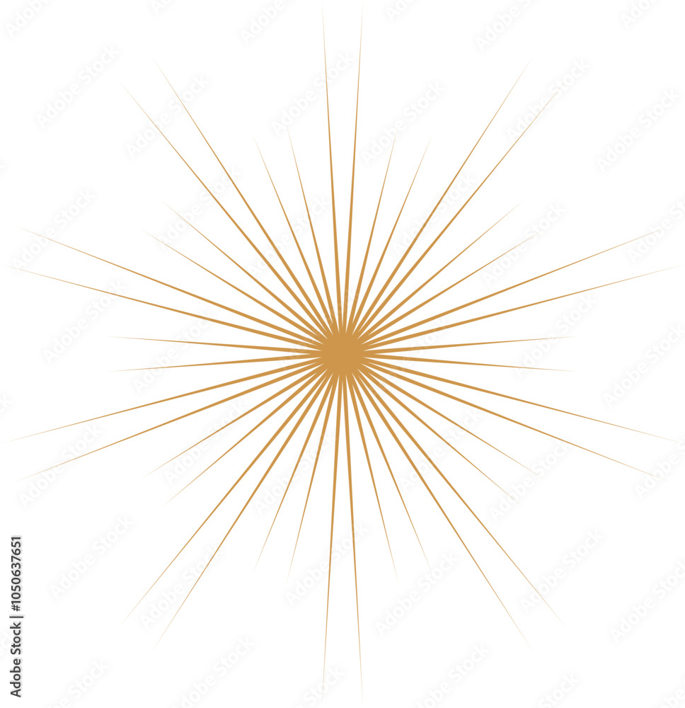 Obraz premium Hand-Drawn Sun Rays: Linear Drawing with Shine and Burst Lines, Vector Sunshine Design