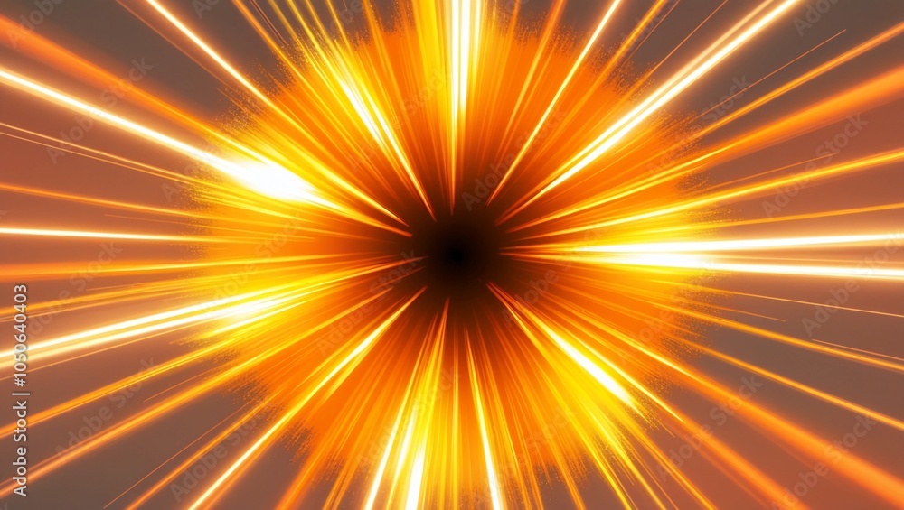 Obraz premium Radiant light burst with vibrant orange color