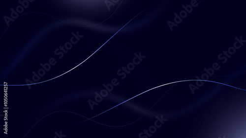 Luxurious blue abstract background with wavy line ornament