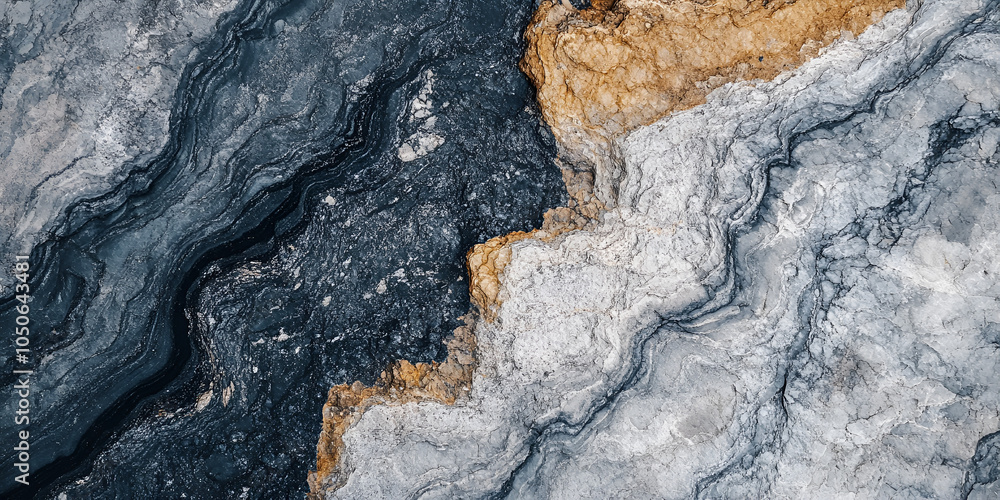 Fototapeta premium Granite Stone Texture, Top View, Natural Color Variations with Rough Surface