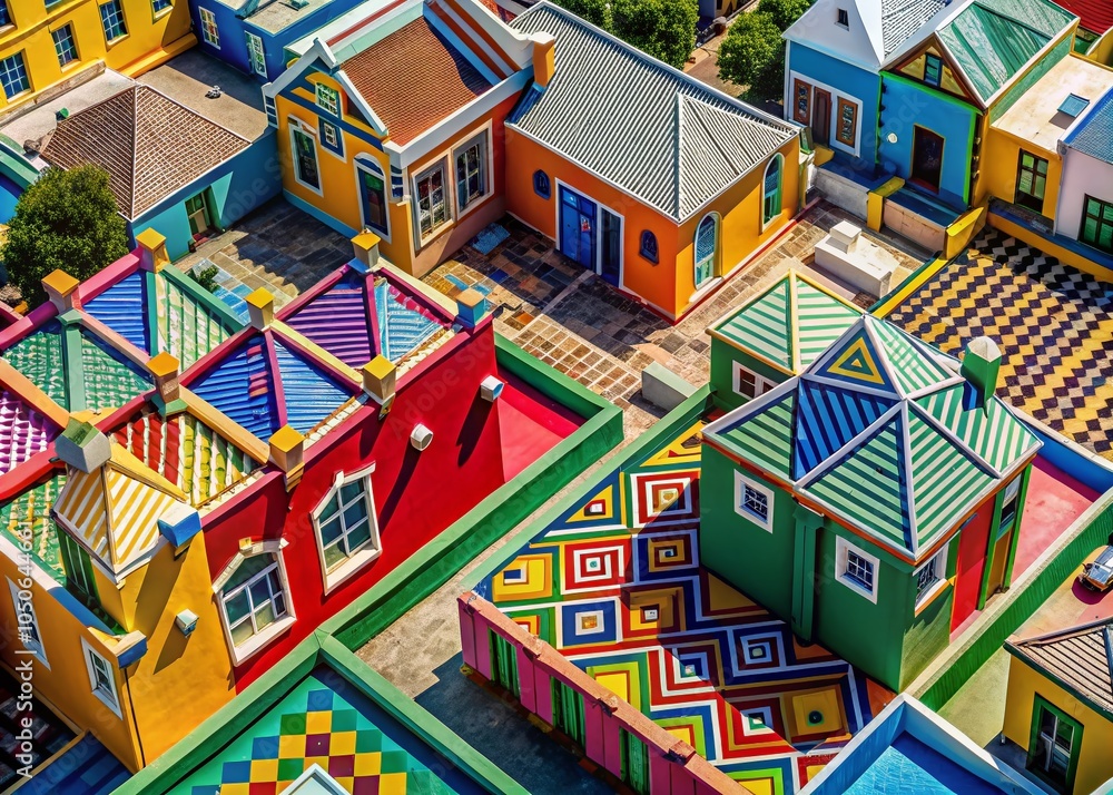 Flat South African Pattern Design in Architectural Photography with Vibrant Colors and Textures Flat South African Pattern Design in Architectural Photography with Vibrant Colors and Textures