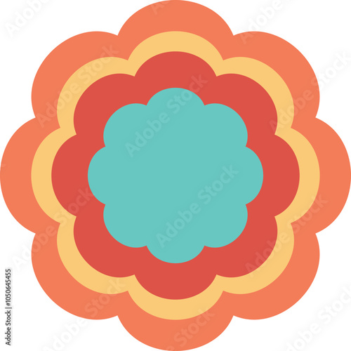 Retro Seventies Groovy Flower