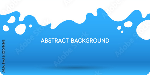 Vector illustration in flat minimalistic style. Modern poster fresh milk with splashes on a background. A poster for advertising dairy products.