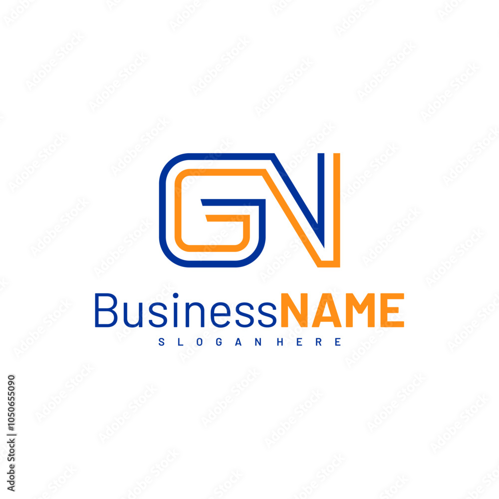 Initial GN logo design vector illustration, Creative letter GN logo concepts Initial GN logo design vector illustration, Creative letter GN logo concepts