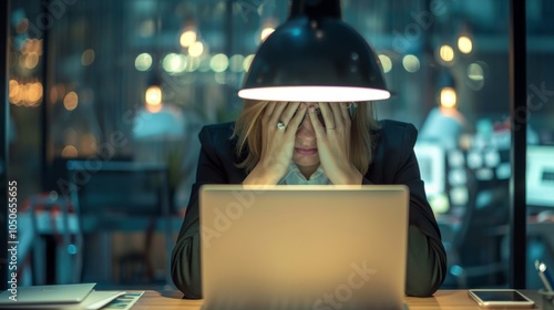 Distraught female Leader Dealing with Business Failure