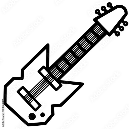 Handdrawn of 6 String Guitar