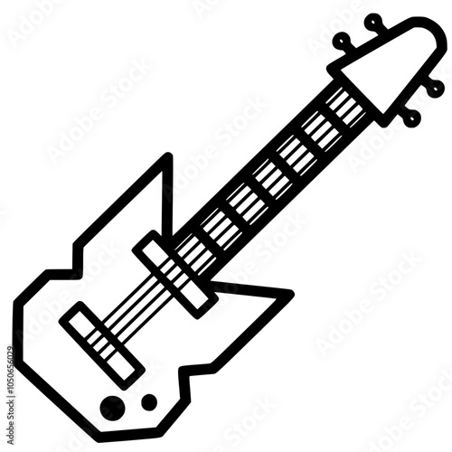 Handdrawn 4 String Bass Music