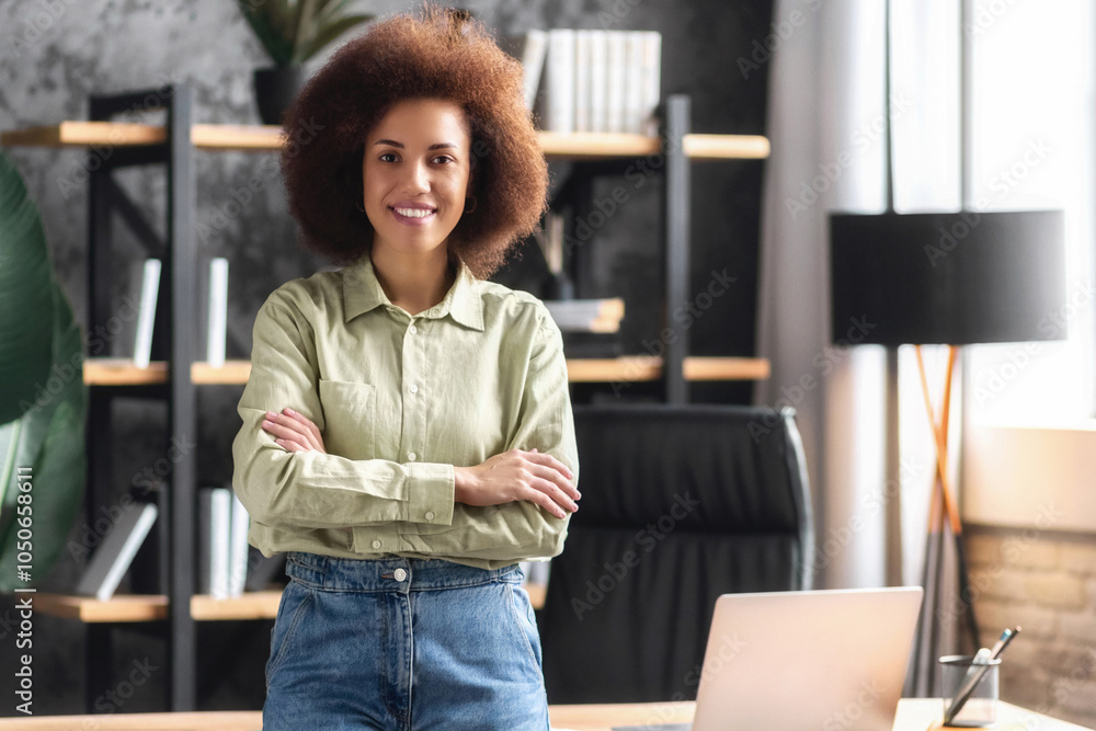 Fototapeta premium Confident Businesswoman Standing in Modern Office
