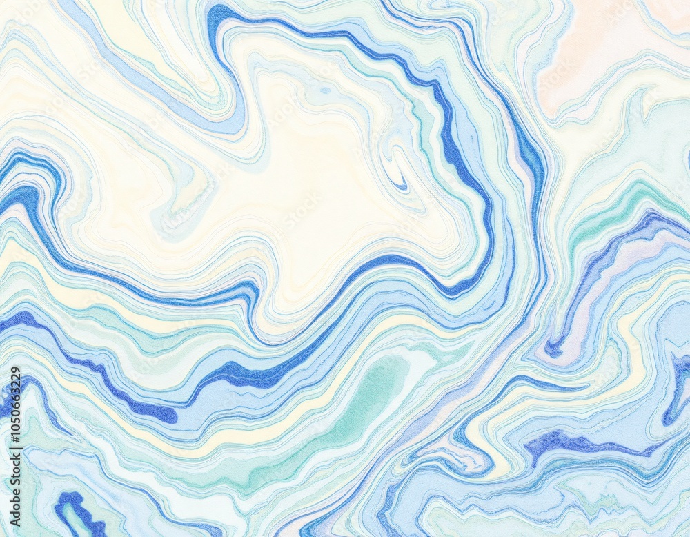 Fototapeta premium Marble swirls in watercolor background