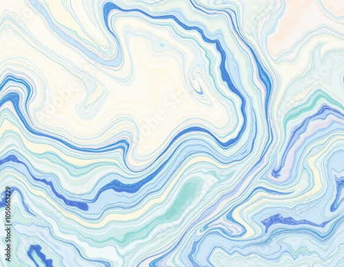 Marble swirls in watercolor background