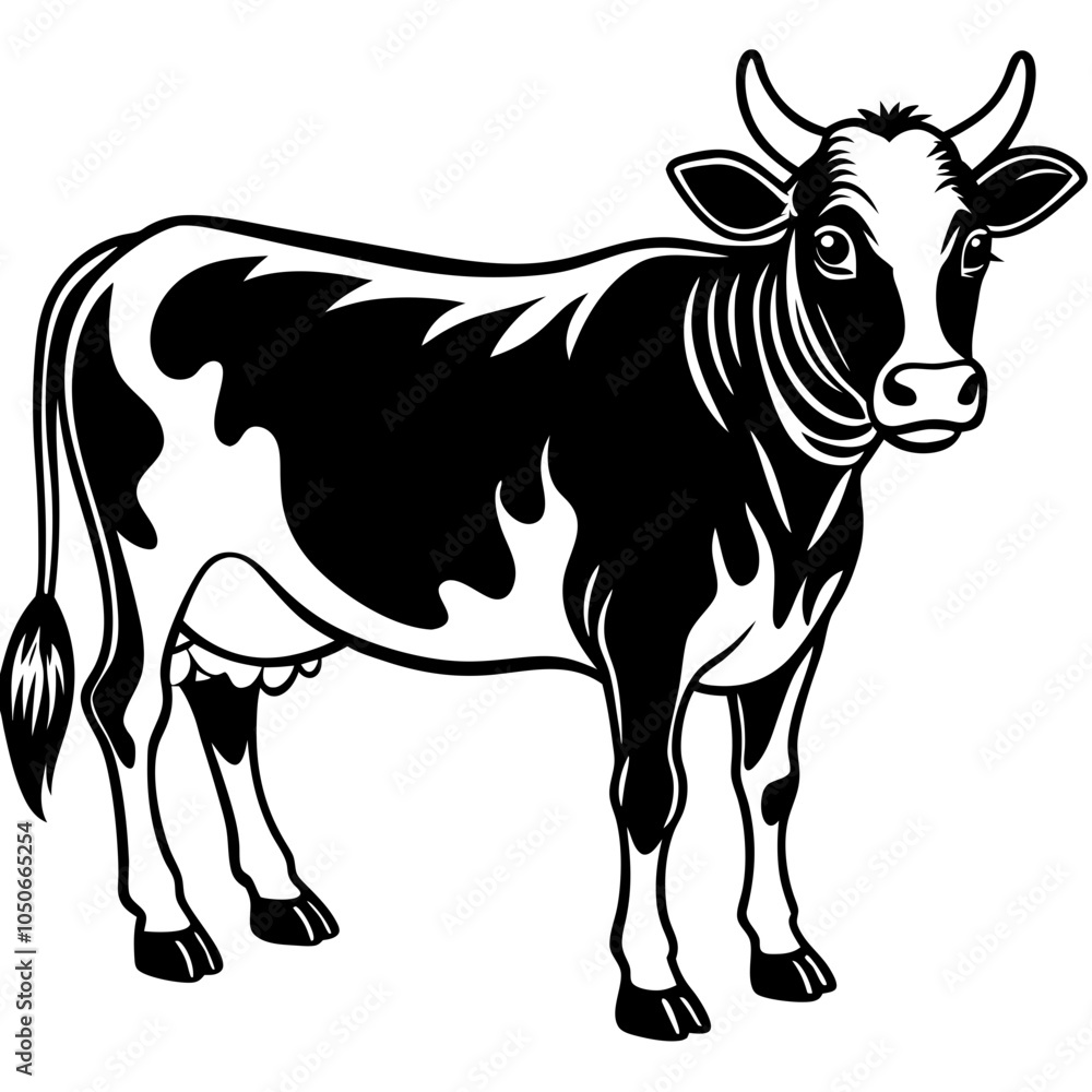 Fototapeta premium cow vector art is cow