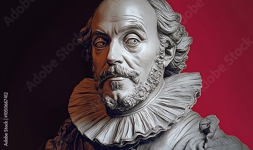 Shakespearean Stature: Compelling Portrait of the Legendary Playwright