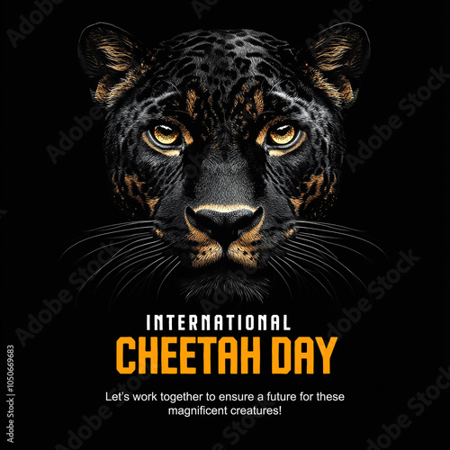 International Cheetah Day social media poster