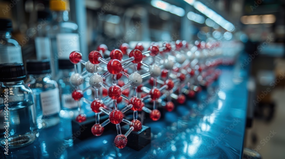 High-Quality Molecular Structure Illustration High-Quality Molecular Structure Illustration
