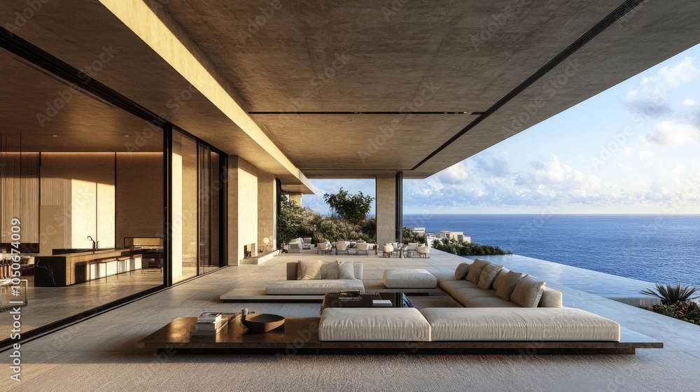 custom made wallpaper toronto digitalModern Patio with Sectional Sofa Overlooking Ocean