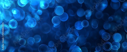 Blue cells under microscope