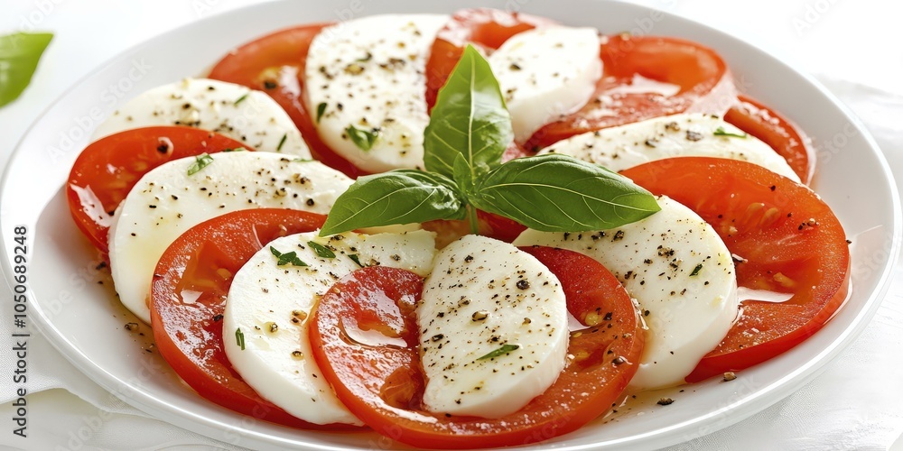 Caprese Salad with Fresh Mozzarella and Basil Caprese Salad with Fresh Mozzarella and Basil