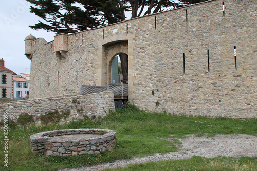 medieval castle in noirmoutier in vendée in france