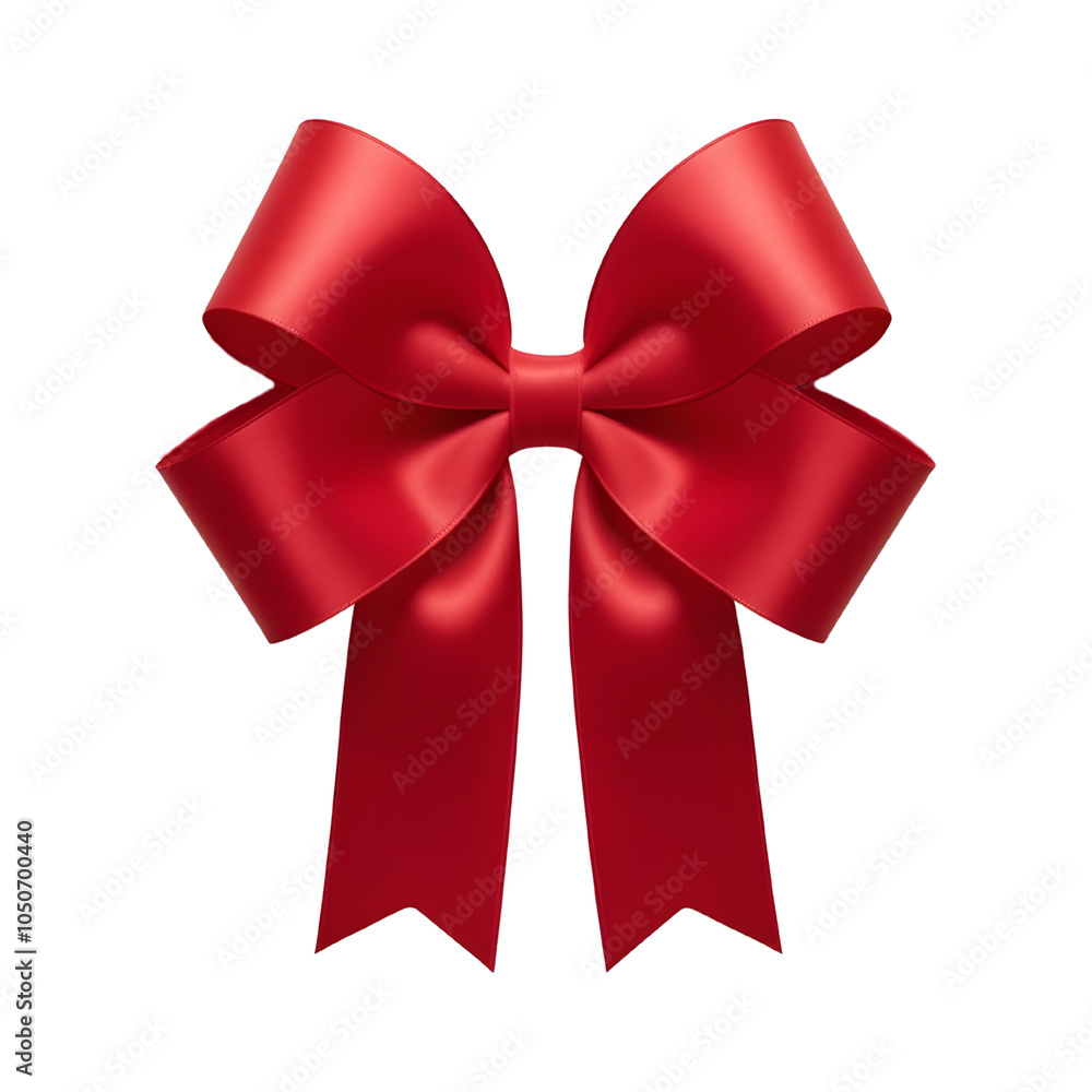 Red satin ribbon with bow isolated png on a transparent background Red satin ribbon with bow isolated png on a transparent background