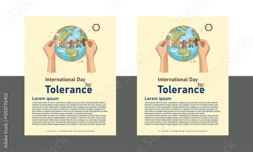 Simple flat victor International Day for Tolerance design