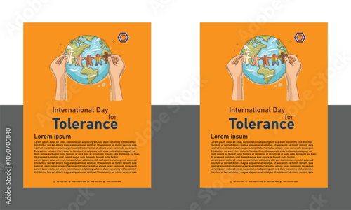 Simple flat victor International Day for Tolerance design