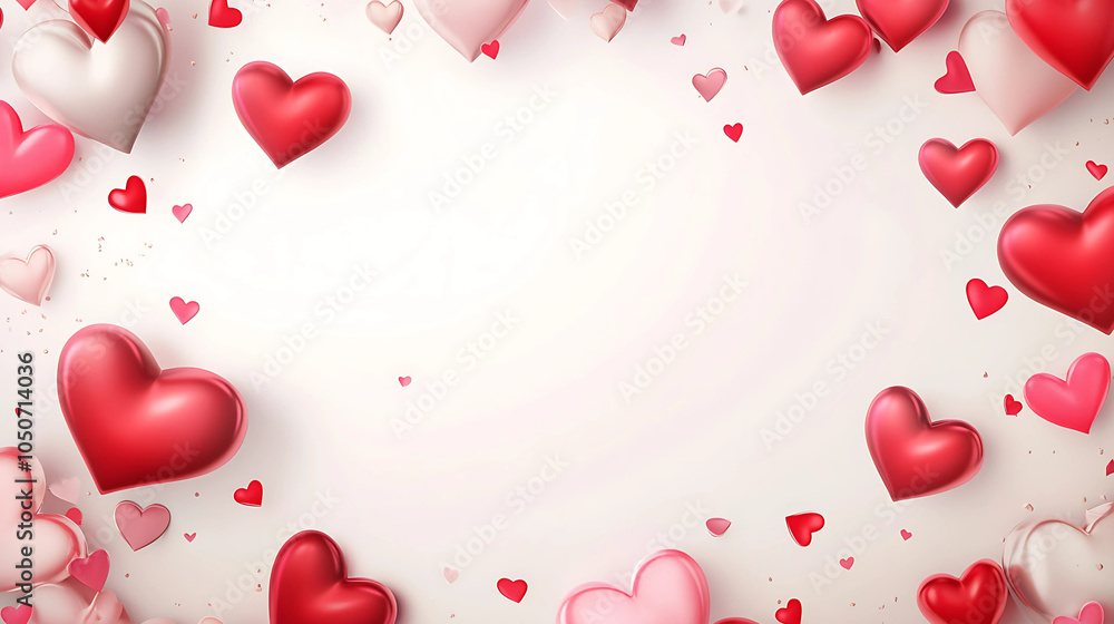 Valentine's day background with red and white hearts. Vector illustration. Valentine's day background with red and white hearts. Vector illustration.