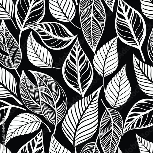 Multicolor leaves seamless pattern background. Natural seamless pattern.