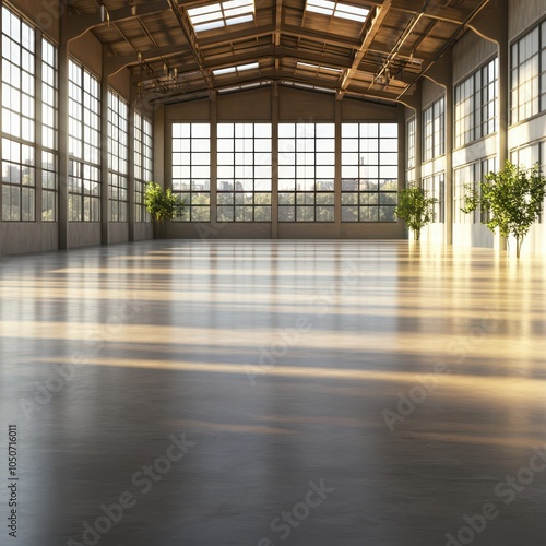 Wallpaper Mural an empty warehouse with lots of windows Torontodigital.ca