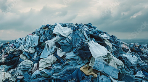 Wallpaper Mural Denim Waste Pile Environmental Impact Recycling Textile Industry Torontodigital.ca