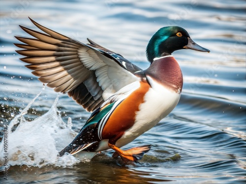 Duck Walking on Grass photo