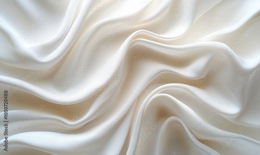 Elegant White Silk Fabric Wave Texture, Abstract Drapery Background for Luxury, Smooth and Flowing Textile Design Concept, Generative AI Elegant White Silk Fabric Wave Texture, Abstract Drapery Background for Luxury, Smooth and Flowing Textile Design Concept, Generative AI