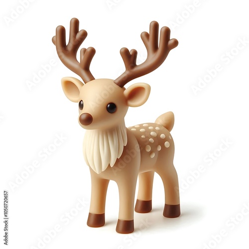 Toy figure Reindeer isolated on white background