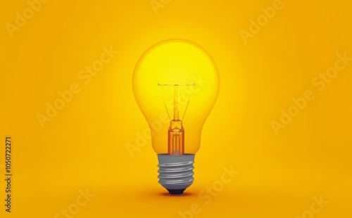 Bulb In Yellow background 