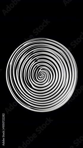 Spiral, Waves, Foramina, Silver on Black Background, Abstract Image, Texture, Pattern Background, Wallpaper, Cover and Screen for Smartphone, PC, Laptop, 9:16 and 16:9 Format