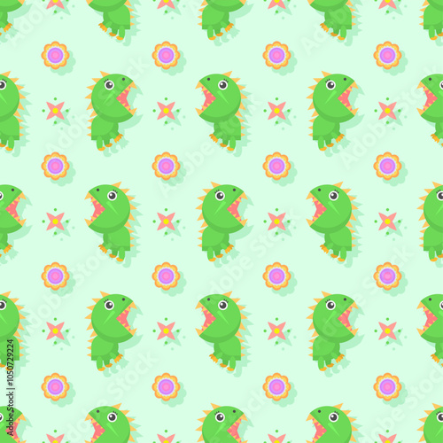 Seamless Pattern Abstract Elements Animal Dino Vector Design Style Background Illustration Texture For Prints Textiles, Clothing, Gift Wrap, Wallpaper, Pastel
