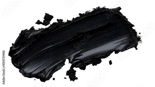 Black brush watercolor painting photo