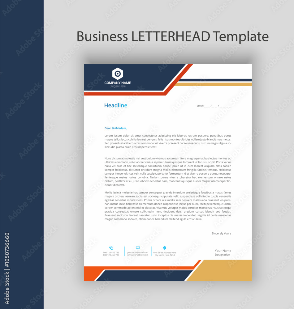 Obraz premium Letterhead business and corporate modern letterhead