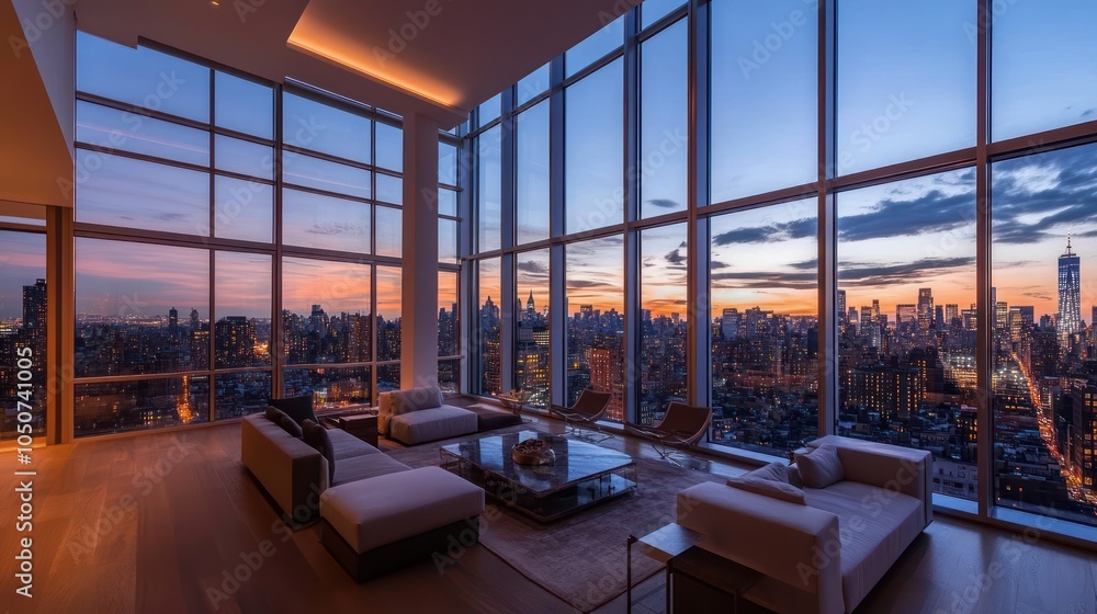 Luxury Penthouse with Stunning City Skyline View Luxury Penthouse with Stunning City Skyline View