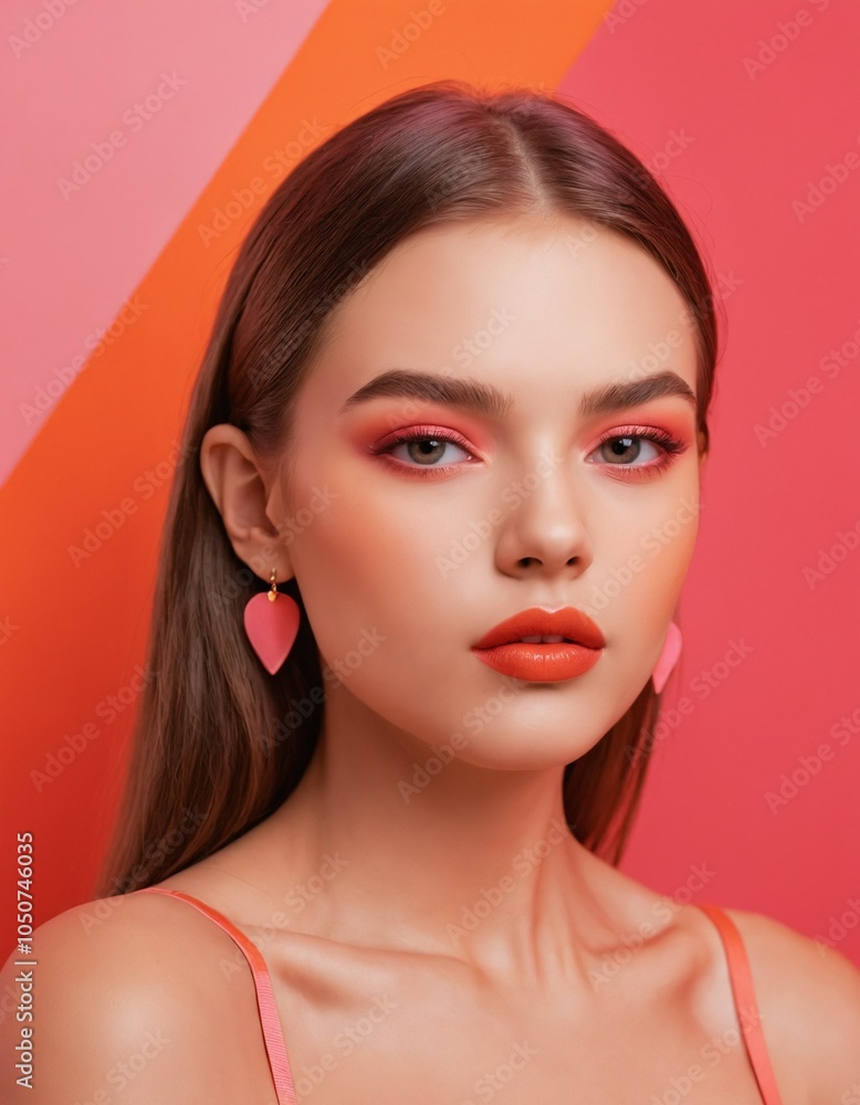 Fototapeta premium Portrait of a beautiful woman studio shot