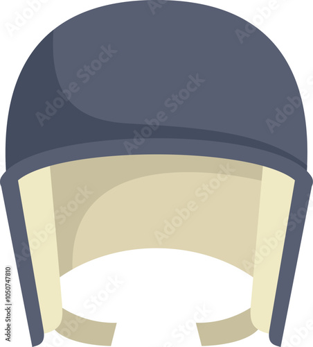 This cartoon style illustration showcases a classic american football helmet, emphasizing its role in ensuring player safety during intense gameplay