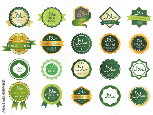 20 pcs halal food CERTIFIED labels for islamic food design