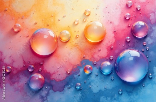 Wallpaper Mural Background of colorful soap bubbles and foam, space for text Torontodigital.ca