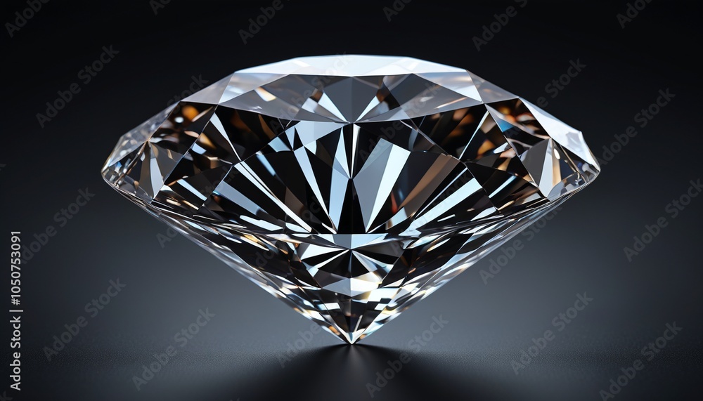 A striking image of a sparkling diamond with rays of light reflecting off its surface, set against a matte black background, Generative AI A striking image of a sparkling diamond with rays of light reflecting off its surface, set against a matte black background, Generative AI